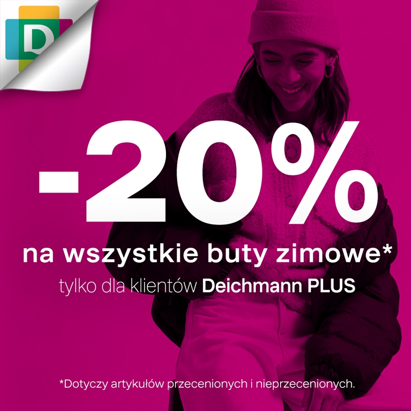 -20% na buty zimowe tylko dla klientów Deichmann PLUS