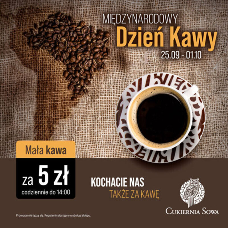 Cukiernia Sowa: akcje specjalne z okazji Międzynarodowego Dnia Kawy