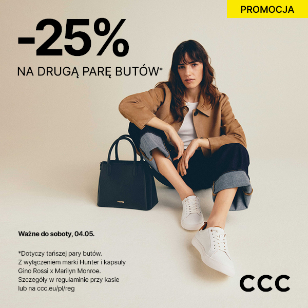 CCC: -25% na drugą parę butów