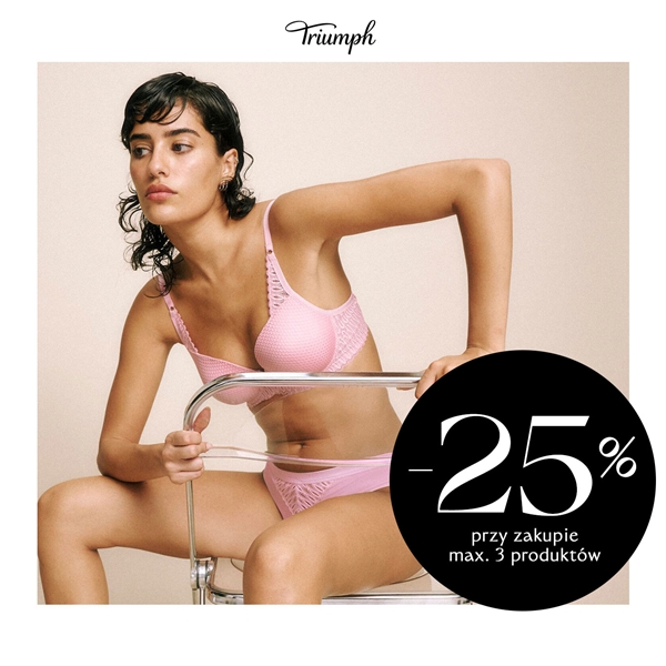 Triumph: -25% zniżki przy zakupie max. 3 produktów na wybrane modele w Triumph!