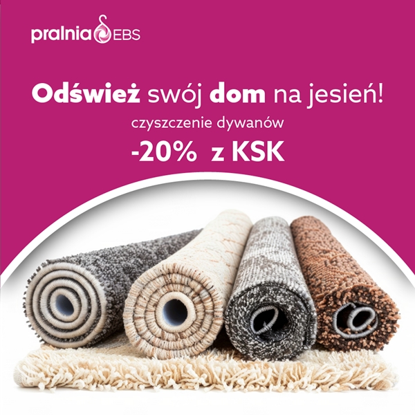 Pralnia EBS: Pranie dywanów z rabatem 20% przez cały listopad!