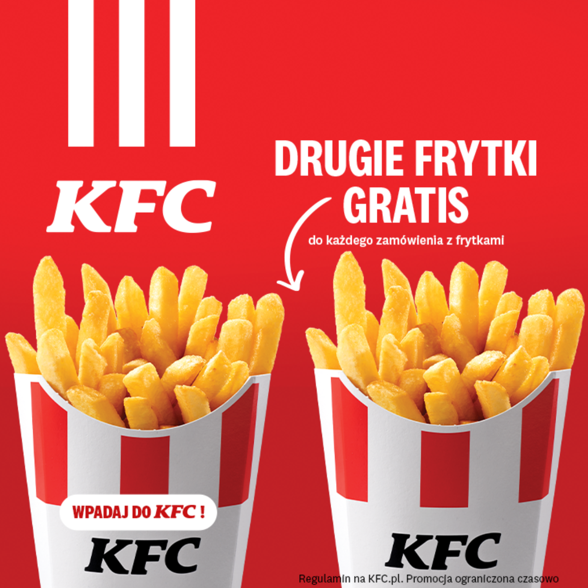 Frytkowe szaleństwo w KFC! Druga porcja bez limitu.