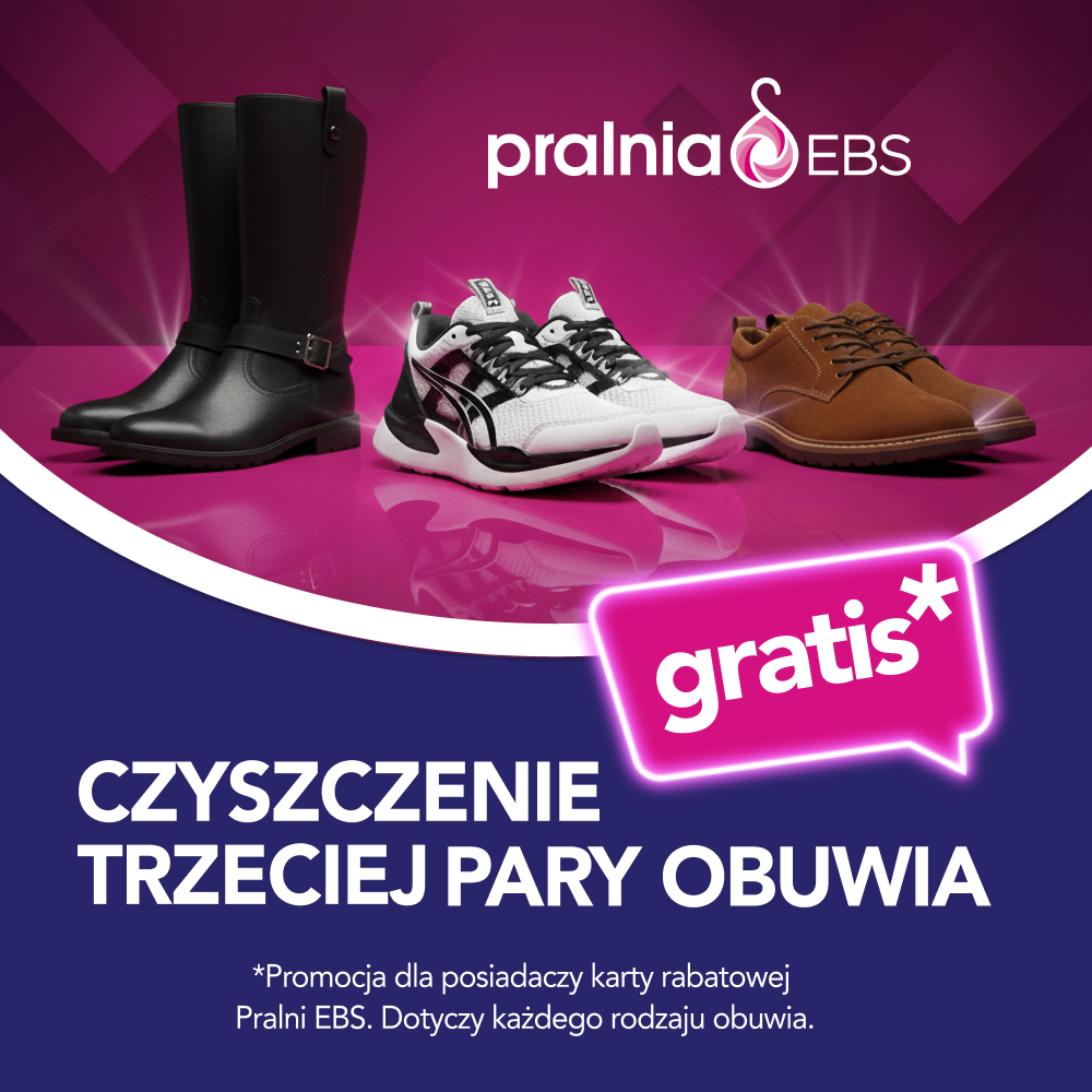 Czyszczenie trzeciej pary obuwia gratis w Pralni EBS!