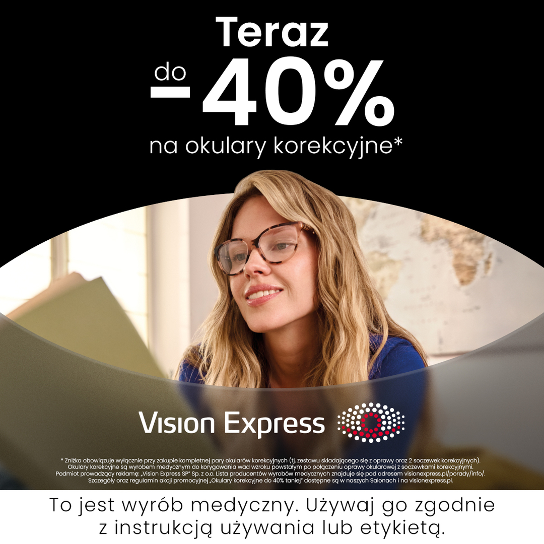 Nie czekaj na Black Friday, bo w Vision Express już teraz znajdziesz superofertę na okulary korekcyjne!