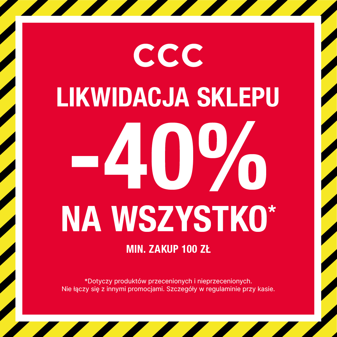 -40% NA WSZYSTKO MEGA OKAZJA LIKWIDACJA SKLEPU