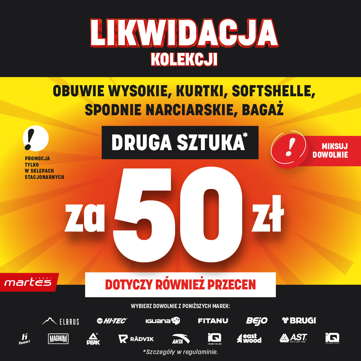 LIKWIDACJA KOLEKCJI - DRUGA SZTUKA ZA 50 ZŁ!