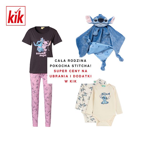 Cała rodzina pokocha Stitcha! Super ceny na ubrania i dodatki w KiK