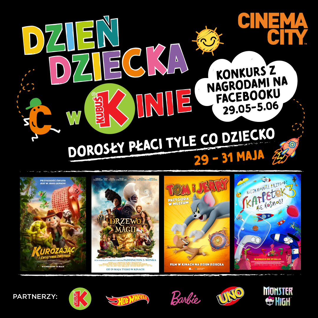 Dzień Dziecka w Cinema City. Rodzinny weekend pełen filmowych emocji i konkurs z nagrodami!